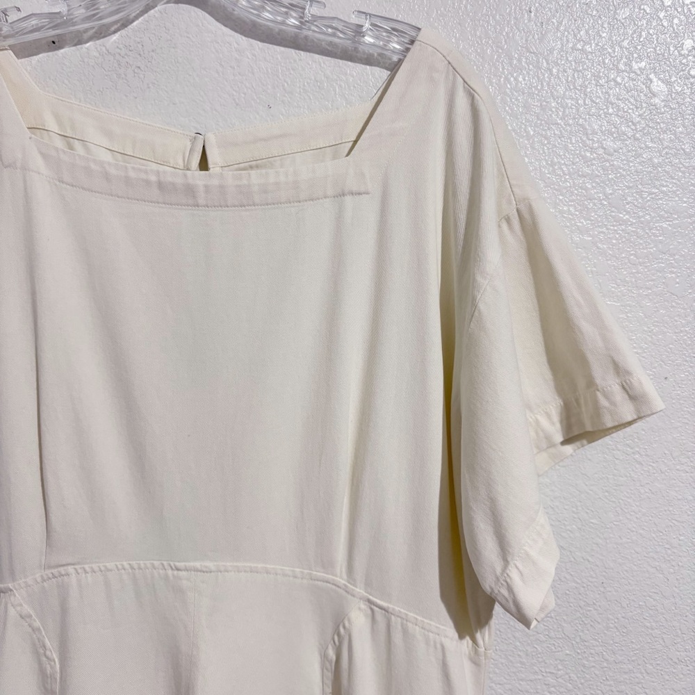 Free People Free-Est Breezy Chic Short Sleeve Mini Dress Wet Plaster Cream White - Picture 7 of 11